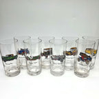 Vintage Avon Antique Car Highball Glasses | Classic Automotive Barware