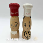 Wooden Salt and Pepper Shakers