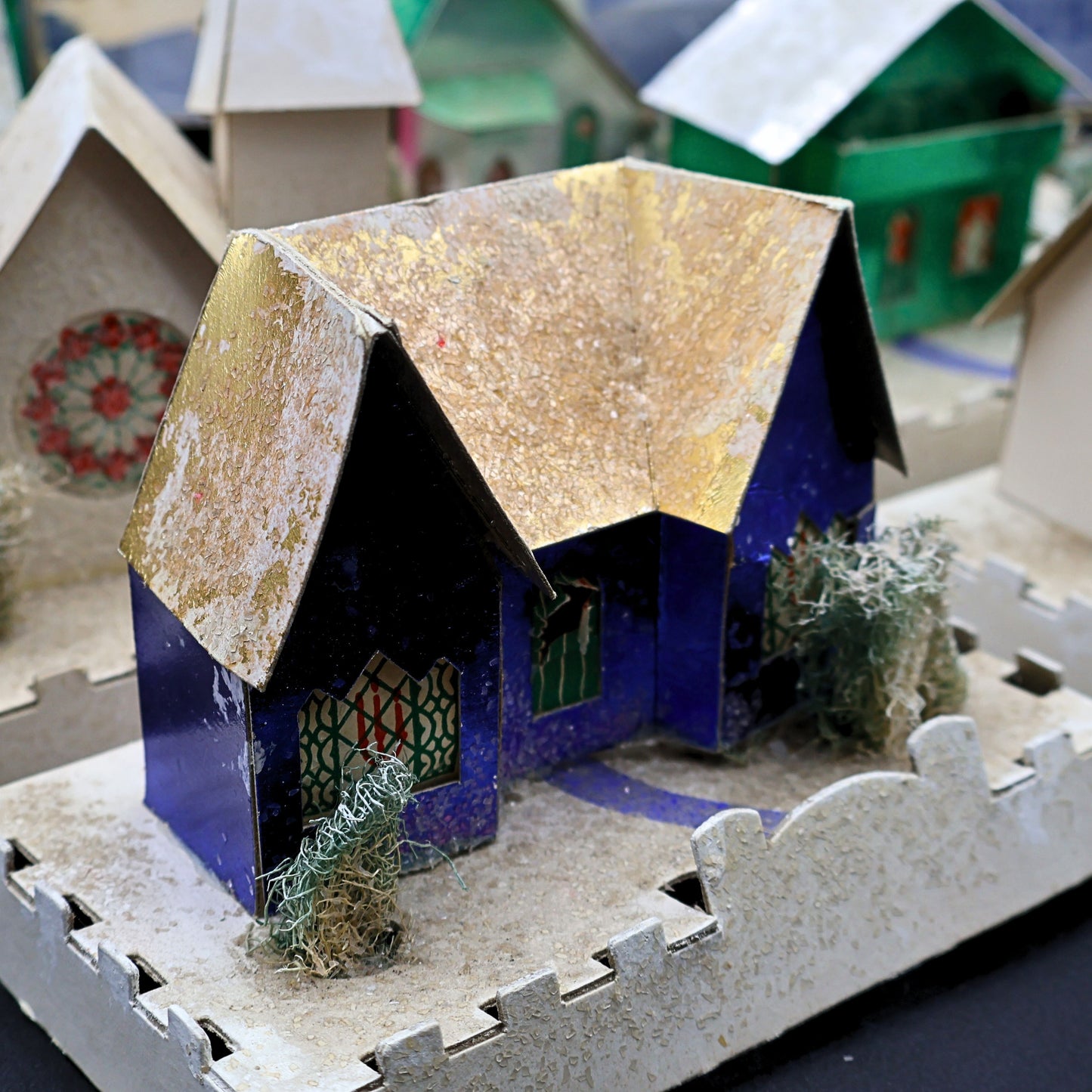 Authentic 1940s Dolly Toy Co Snow Houses Christmas Village (No. 212)