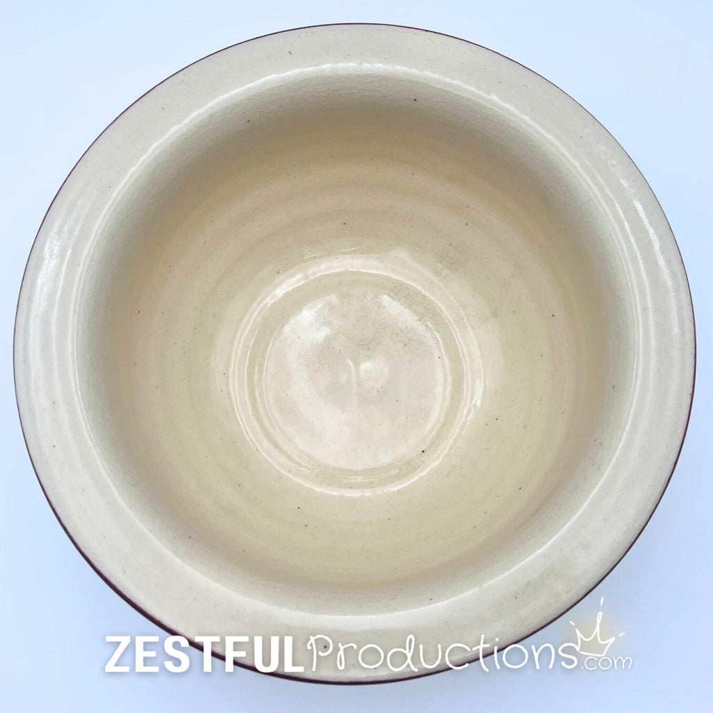 Vintage Texas State Pottery Stoneware Mixing Bowl | Blue Texas Motif | Rustic Americana Farmhouse Kitchen Decor