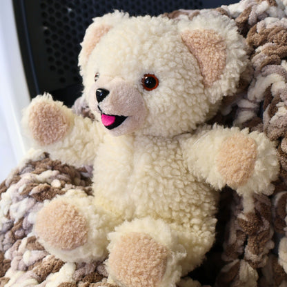 Vintage Snuggle advertising character plush shown seated with open arms and original smiling face. This 1986 Lever Brothers collectible offers timeless nostalgic appeal for laundry room styling, shelf decor, and vintage advertising collections.