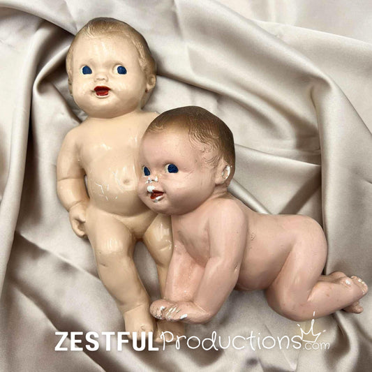 Vintage Plasto Plak Baby Wall Plaques