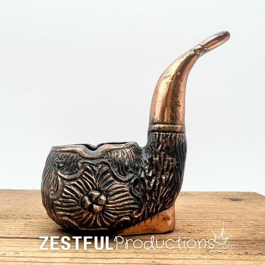 Brass Pipe Shaped Ashtray