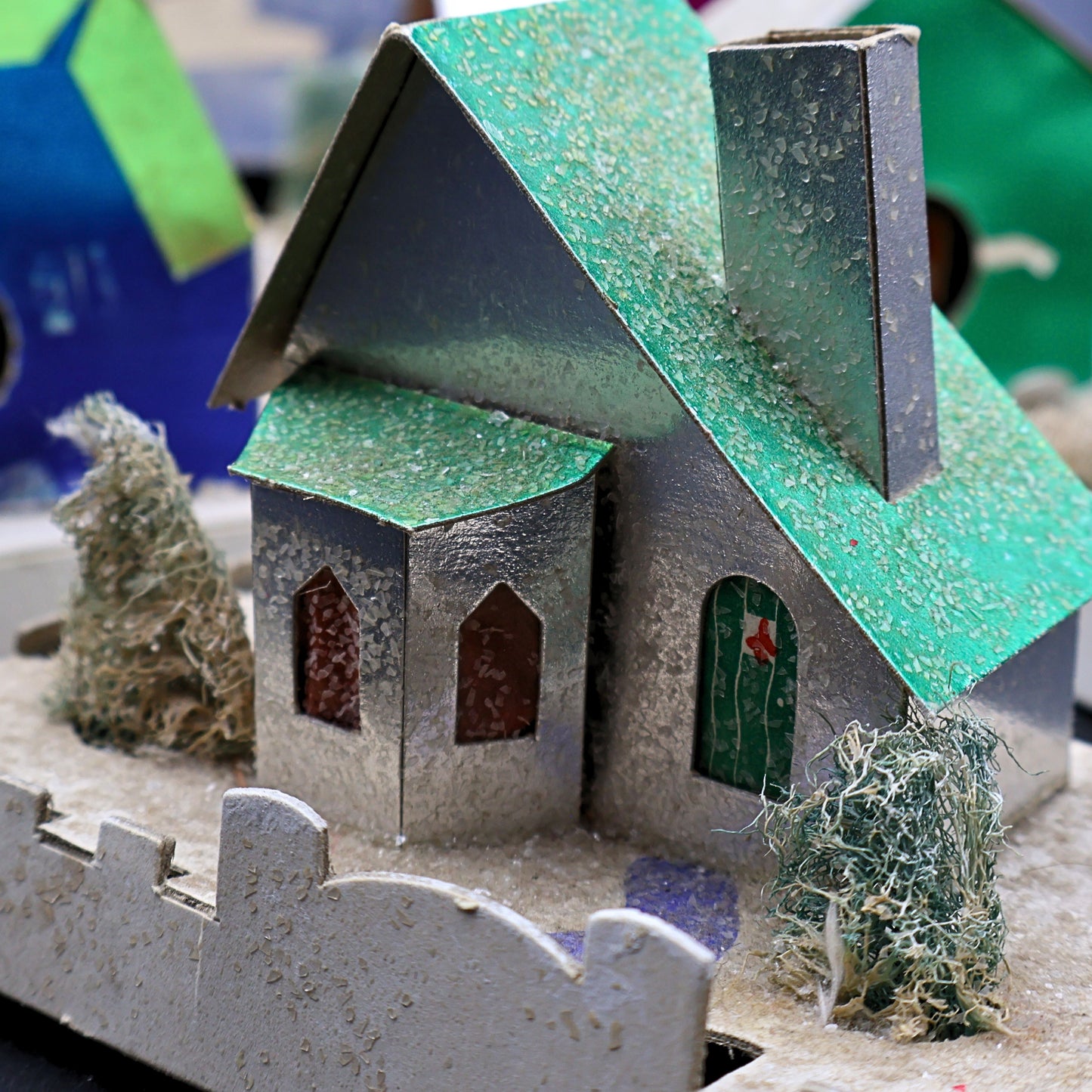 Authentic 1940s Dolly Toy Co Snow Houses Christmas Village (No. 212)