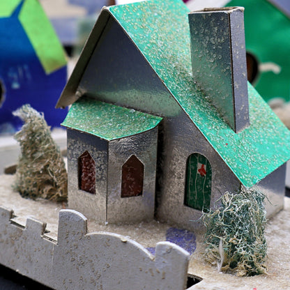 Authentic 1940s Dolly Toy Co Snow Houses Christmas Village (No. 212)