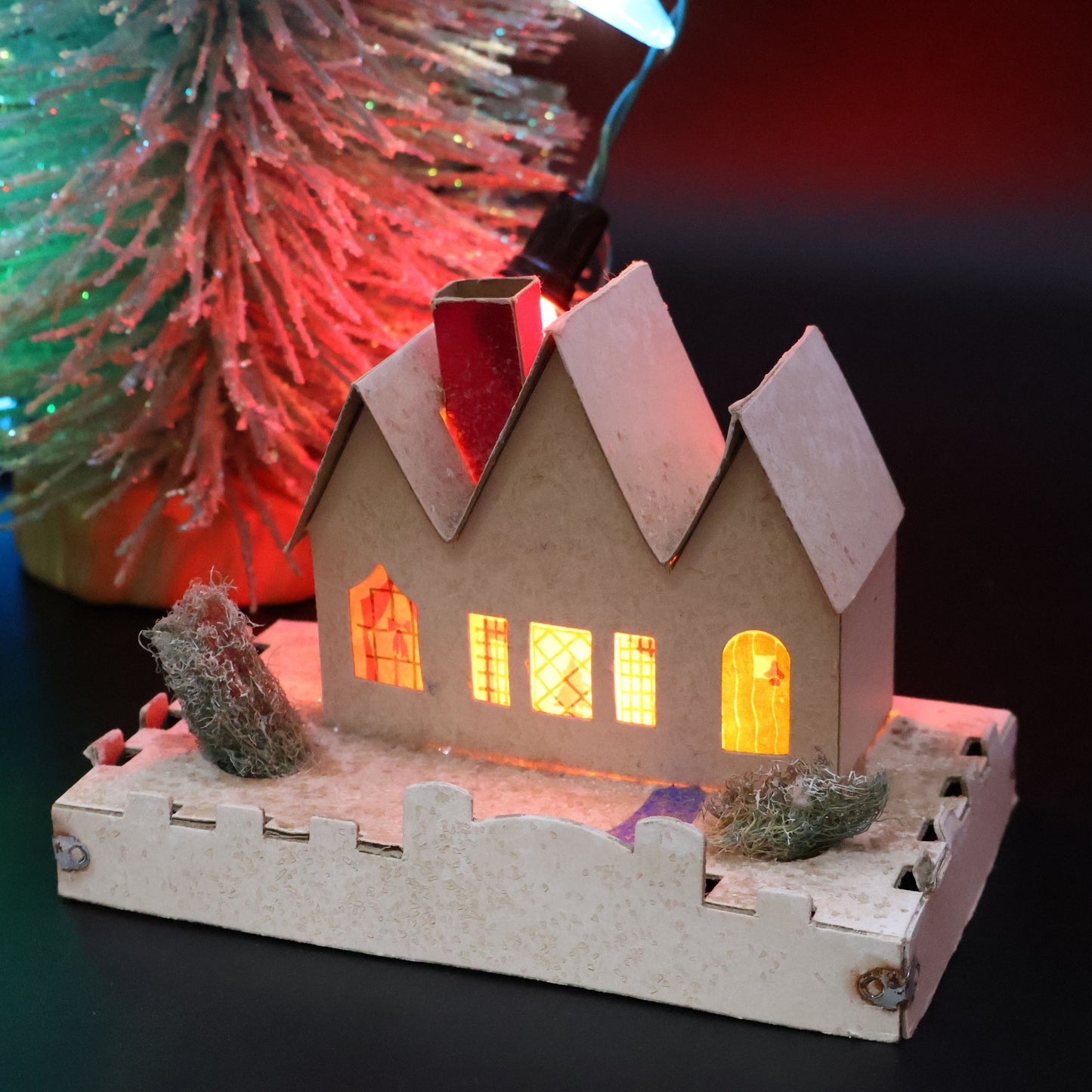 Authentic 1940s Dolly Toy Co Snow Houses Christmas Village (No. 212)