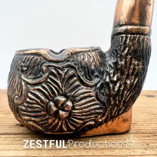 Brass Pipe Shaped Ashtray