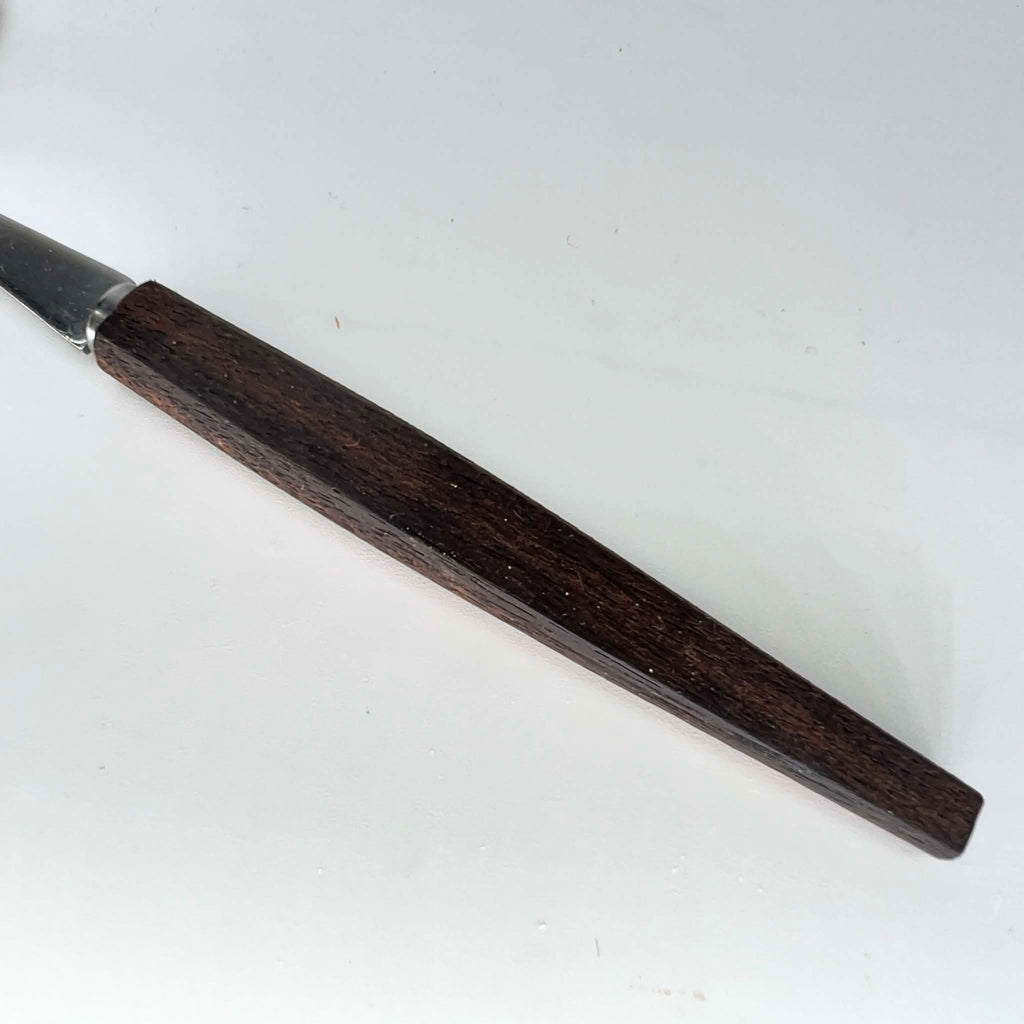 Vintage Japanese Cheese Plane | Dark Wood Handle with Stainless Steel Cheese Slicer | Mid-Century Style