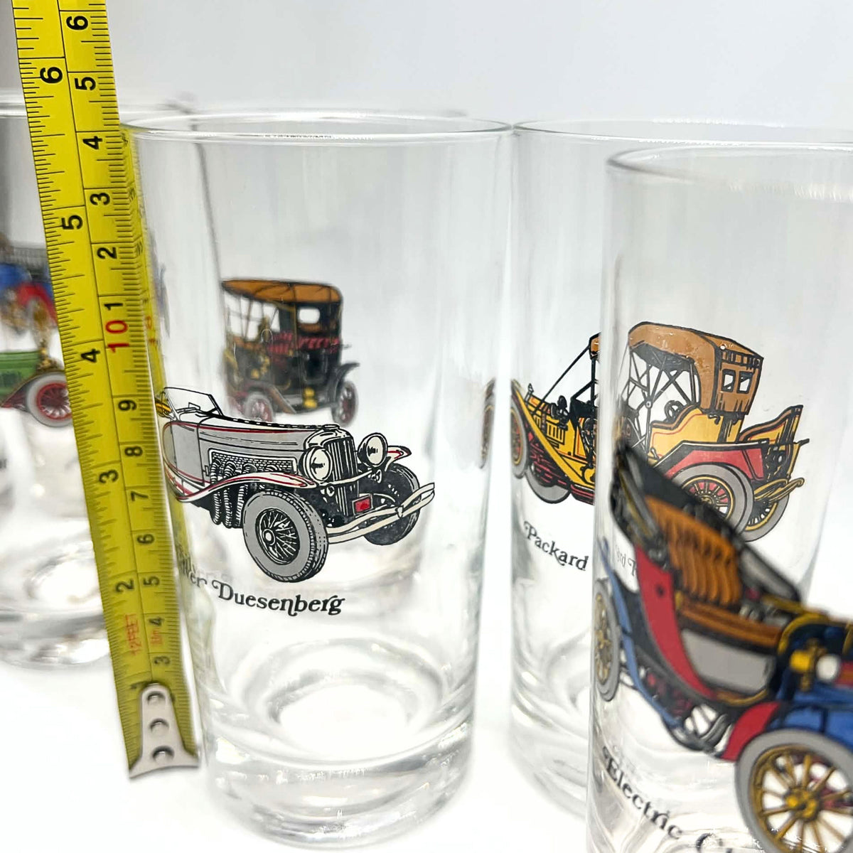 Vintage Avon Antique Car Highball Glasses | Classic Automotive Barware