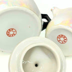 Antique 1920s German Lusterware Cream and Sugar Set | Iridescent Pearlescent Art Deco Sugar Bowl and Creamer