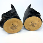Large Vintage Gurley Turkey Candle Pair | Plum & Gold Thanksgiving Decor, 89¢ Labels