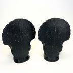 Vintage Gurley Turkey Candle Pair | Magenta & Sage Green Flat-Back Thanksgiving Shelf Sitters