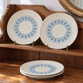 Vintage Homer Laughlin Richelieu Bread & Butter Plates | Set of 4 Blue Fleur-de-Lis