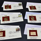2002 Longleaf Pine Forest First Day Cover Set of 6 | USPS Nature of America 22kt Gold Replica Stamp Collection