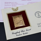 2002 Longleaf Pine Forest First Day Cover Set of 6 | USPS Nature of America 22kt Gold Replica Stamp Collection