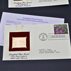 2002 Longleaf Pine Forest First Day Cover Set of 6 | USPS Nature of America 22kt Gold Replica Stamp Collection
