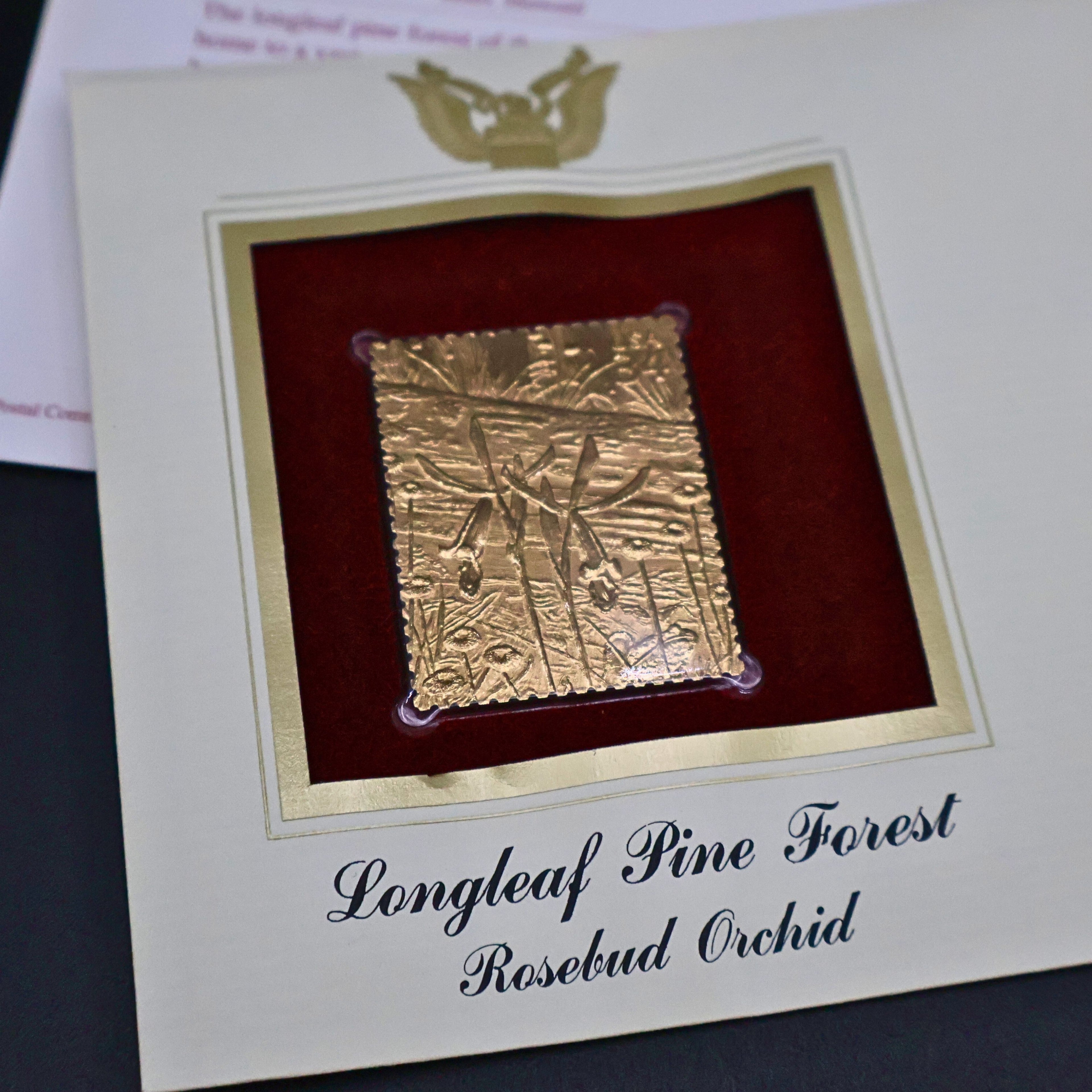 2002 Longleaf Pine Forest First Day Cover Set of 6 | USPS Nature of America 22kt Gold Replica Stamp Collection