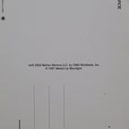Close-up of 2002 Marilyn Monroe LLC copyright and licensing on Classico San Francisco postcard