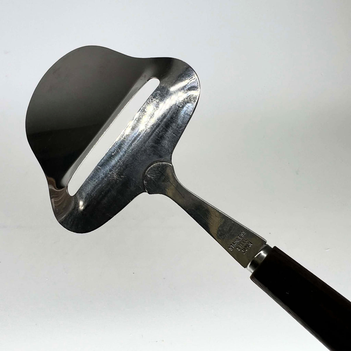 Vintage Japanese Cheese Plane | Dark Wood Handle with Stainless Steel Cheese Slicer | Mid-Century Style