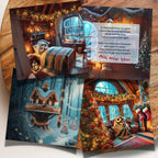 Interior preview of Oliver the Owl: A Sweet Season showing colorful Christmas story pages with Oliver in bed, a snowy treehouse, a festive kitchen and rhyming read-aloud text.