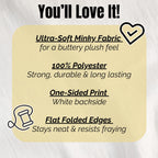 Salted butter blanket features graphic highlighting ultra soft minky fleece, giftable design, easy care, and multiple size options for cozy everyday use.