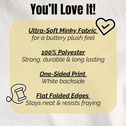 Salted butter blanket features graphic highlighting ultra soft minky fleece, giftable design, easy care, and multiple size options for cozy everyday use.