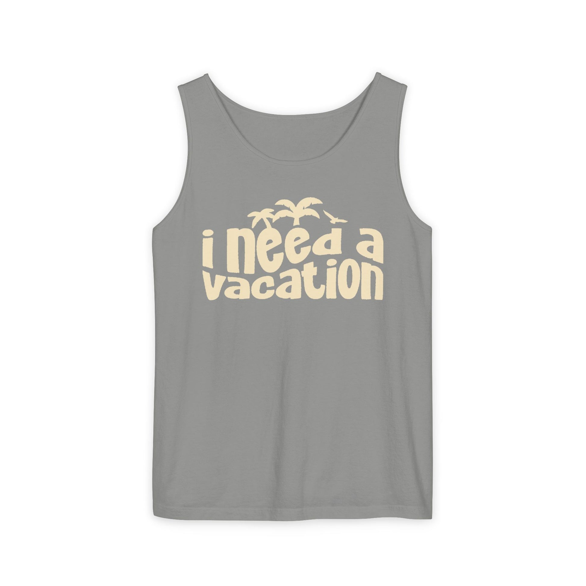 granite gray vacation tank top graphic shirt relaxed fit beach tank women