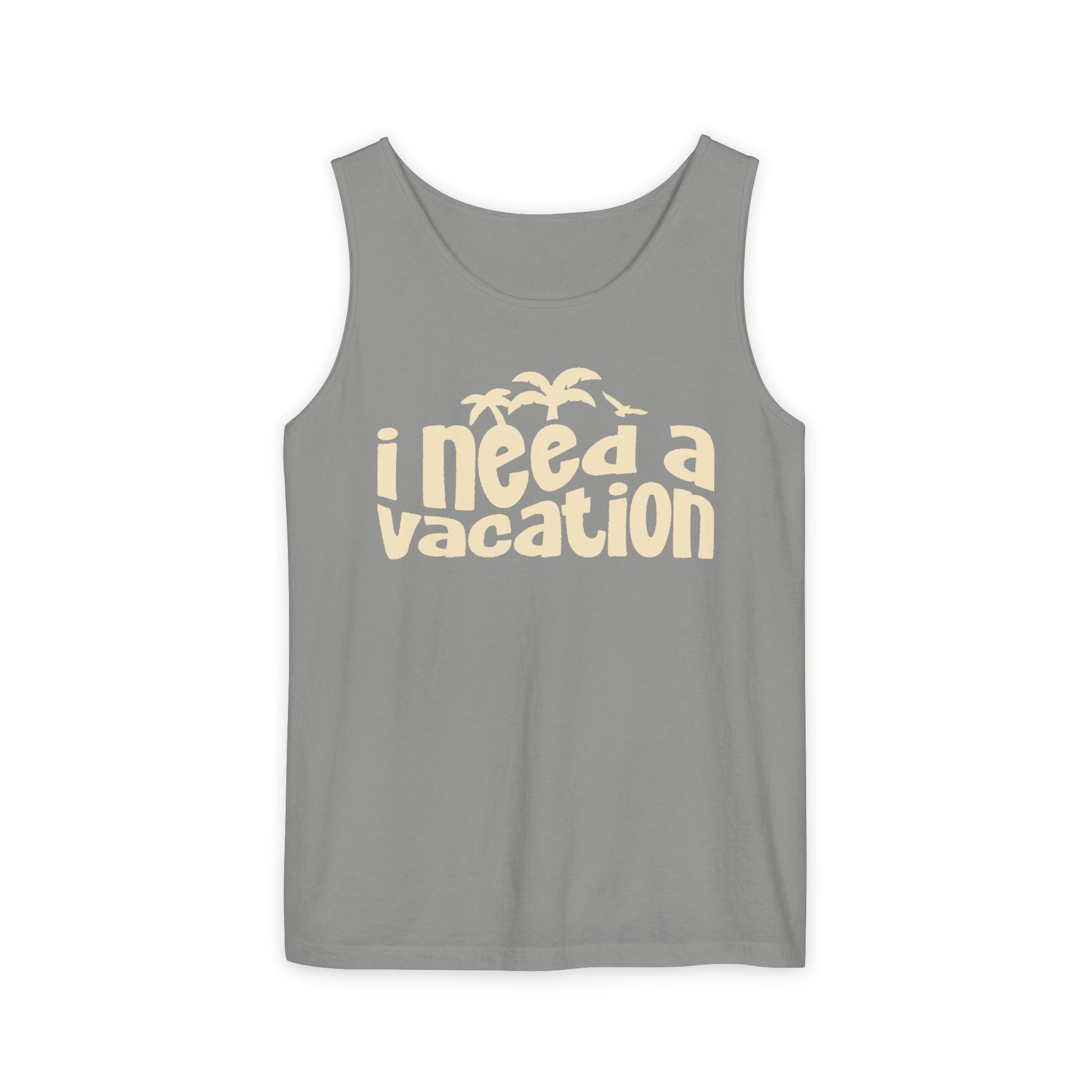 granite gray vacation tank top graphic shirt relaxed fit beach tank women