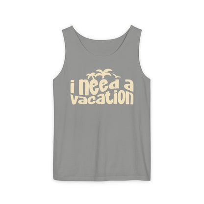 granite gray vacation tank top graphic shirt relaxed fit beach tank women