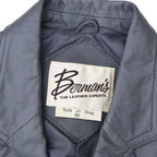 Interior label of Berman’s leather blazer reading The Leather Experts Made in Korea size 40.