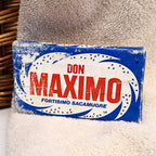 Authentic vintage Don Maximo Laundry Soap by Procter & Gamble de Mexico in its original blue and red Spanish-language wrapper. This colorful advertising collectible is ideal for vintage laundry room decor, international advertising collections, farmhouse displays, photography styling, and nostalgic home decor.