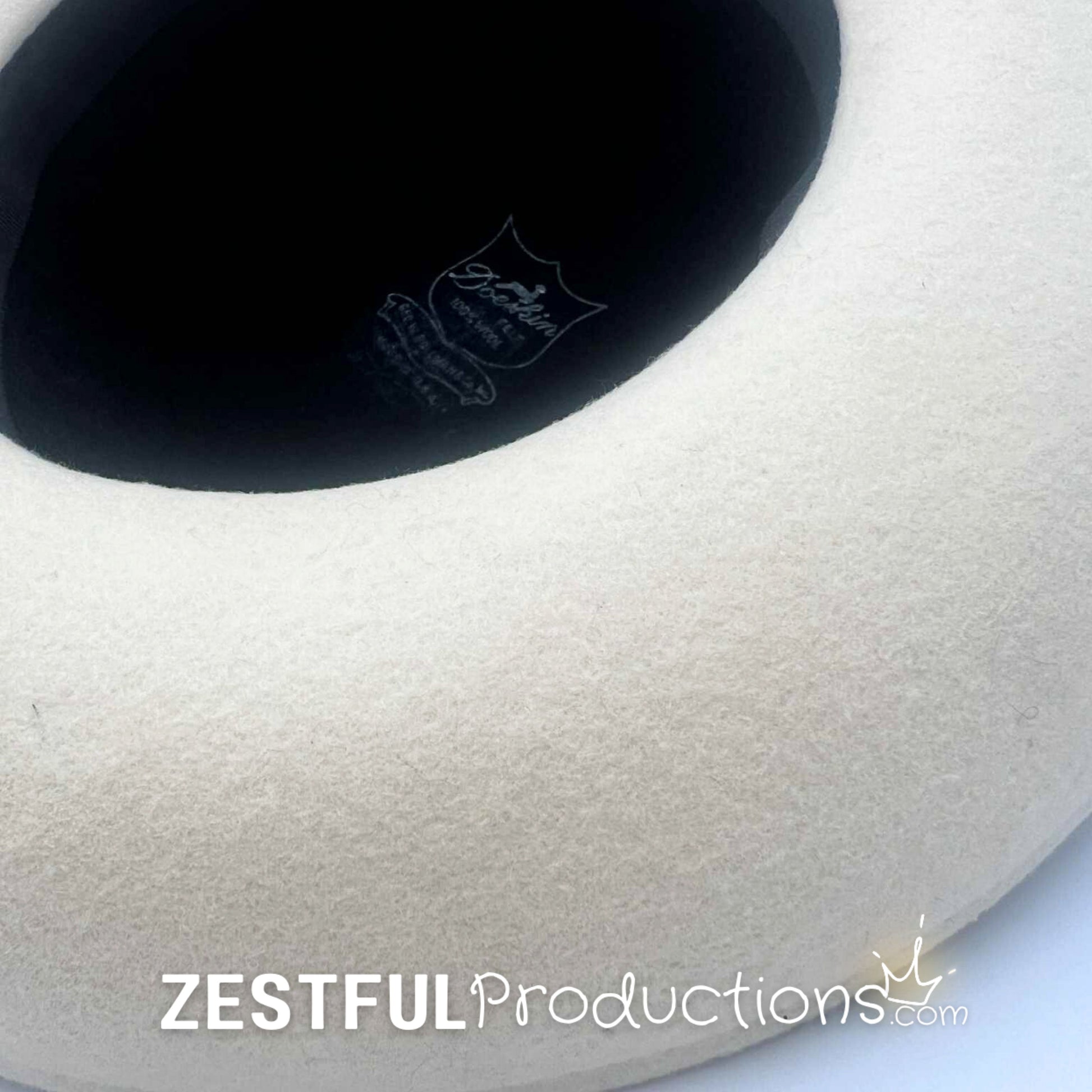 Interior view of a vintage Geo W. Bollman tilt hat showing classic mid-century construction