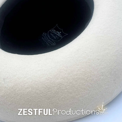 Interior view of a vintage Geo W. Bollman tilt hat showing classic mid-century construction