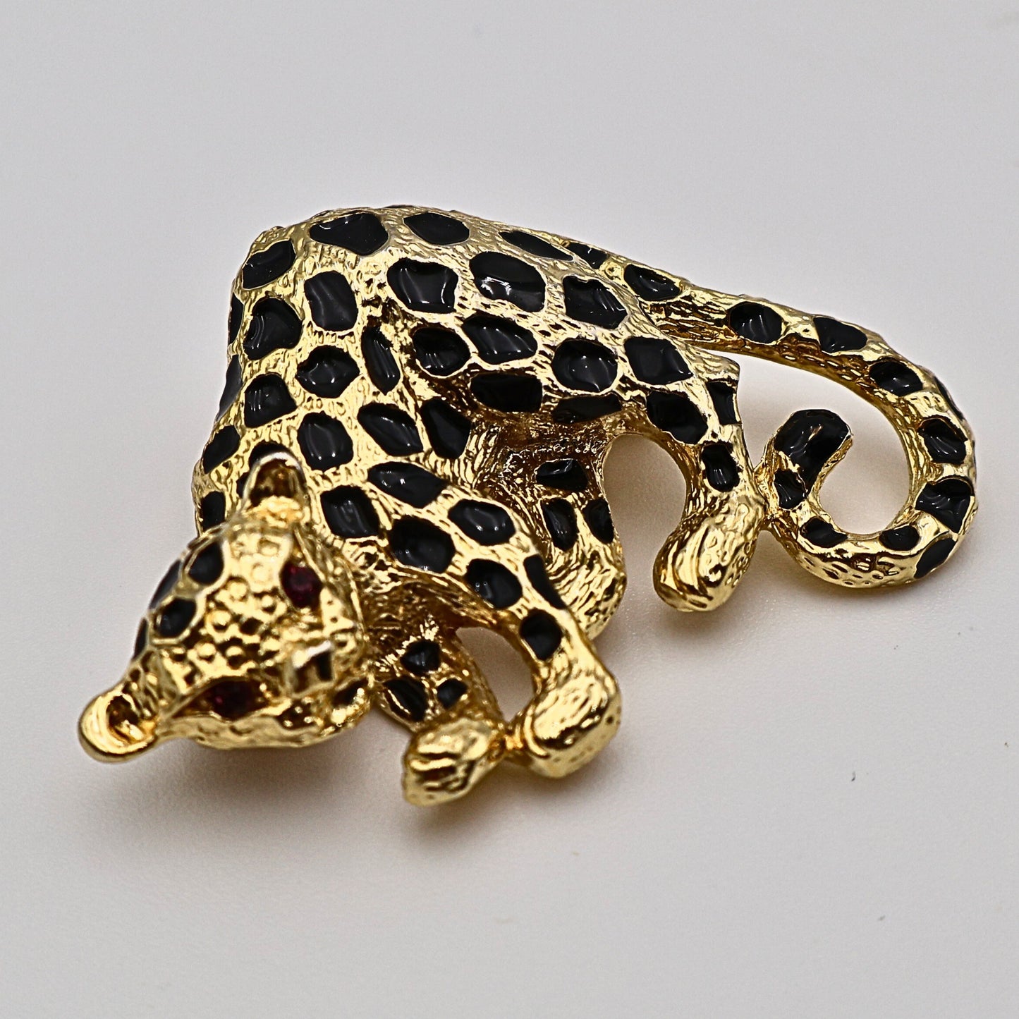 Front of Park Lane leopard brooch with signed pin closure