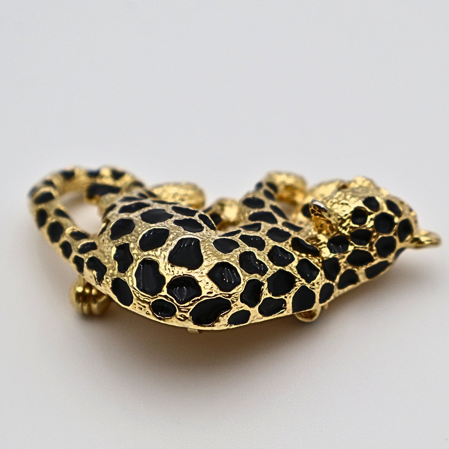 Top of Park Lane leopard brooch with signed pin closure