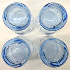 Pfaltzgraff Maison Blue Double Old Fashioned Glasses | 12 oz Apple Motif Farmhouse Drinkware