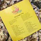 Back page of the vintage Snuggle Saves the Day storybook featuring the original Snuggle Song lyrics and illustration. A nostalgic piece of Lever Brothers advertising history preserved in this collectible Golden Books promotional publication from 1987.