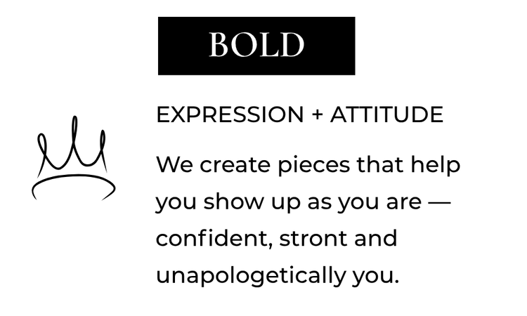 Zestful Productions bold brand pillar expression and attitude showing confidence strength and unapologetic personal style