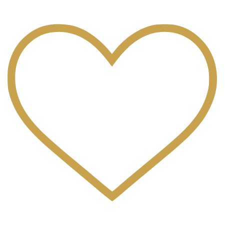 Zestful Productions heart outline icon representing connection, family, and meaningful moments.