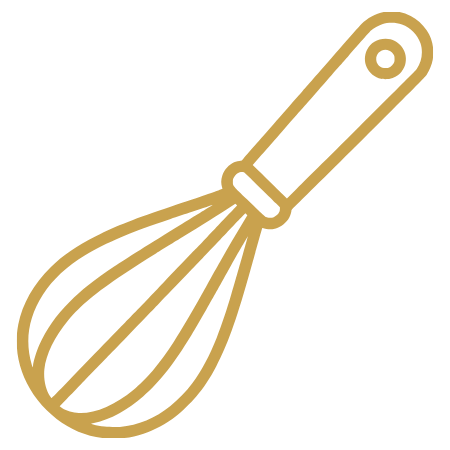 Zestful Productions whisk icon representing cooking, baking, creativity, and hands-on kitchen fun.